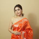 Pure Mango silk handloom zari woven Saree
