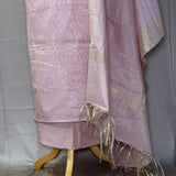 Baby Pink Pure tissue Chanderi Suit with Zardozi Motifs