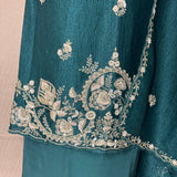 hand embroidered Crush Tissue Crepe Suit