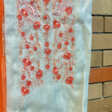 Hand-Embroidered Banarasi Organza Silk Suit with Gota Work and Chiffon Dupatta