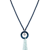 Designer Necklace With Gold Polished Brass, Agate,Cz Diamond Ball & Natural Stone.