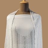 Luxurious Cream Georgette Hand Embroidered Suit