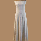 Dyeable Pure Georgette Crystal Pipe Hand Embroidered Anarkali