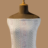 Dyeable Pure Georgette Crystal Pipe Hand Embroidered Anarkali