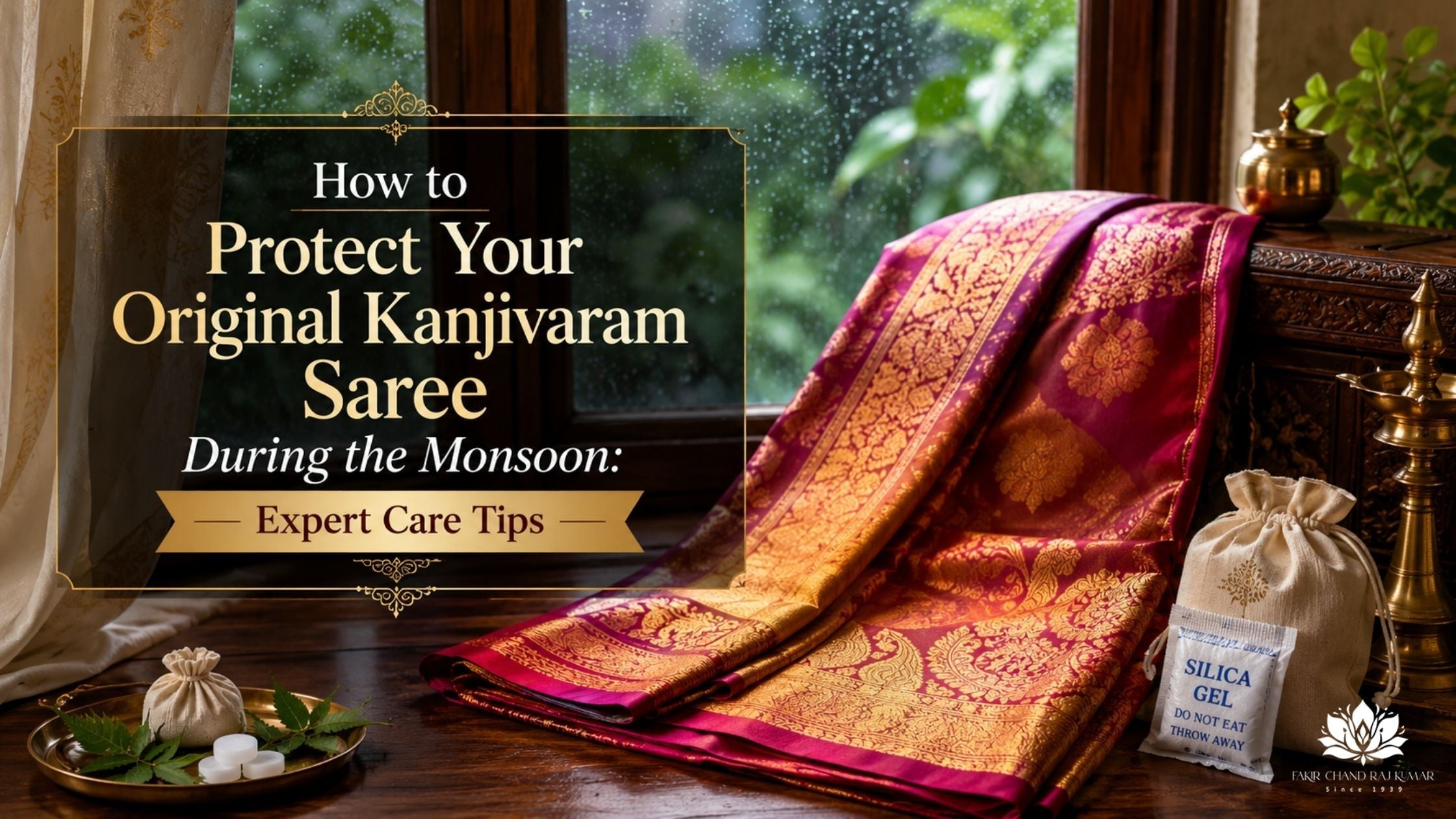How to Protect Your Original Kanjivaram Saree During the Monsoon: Expert Care Tips