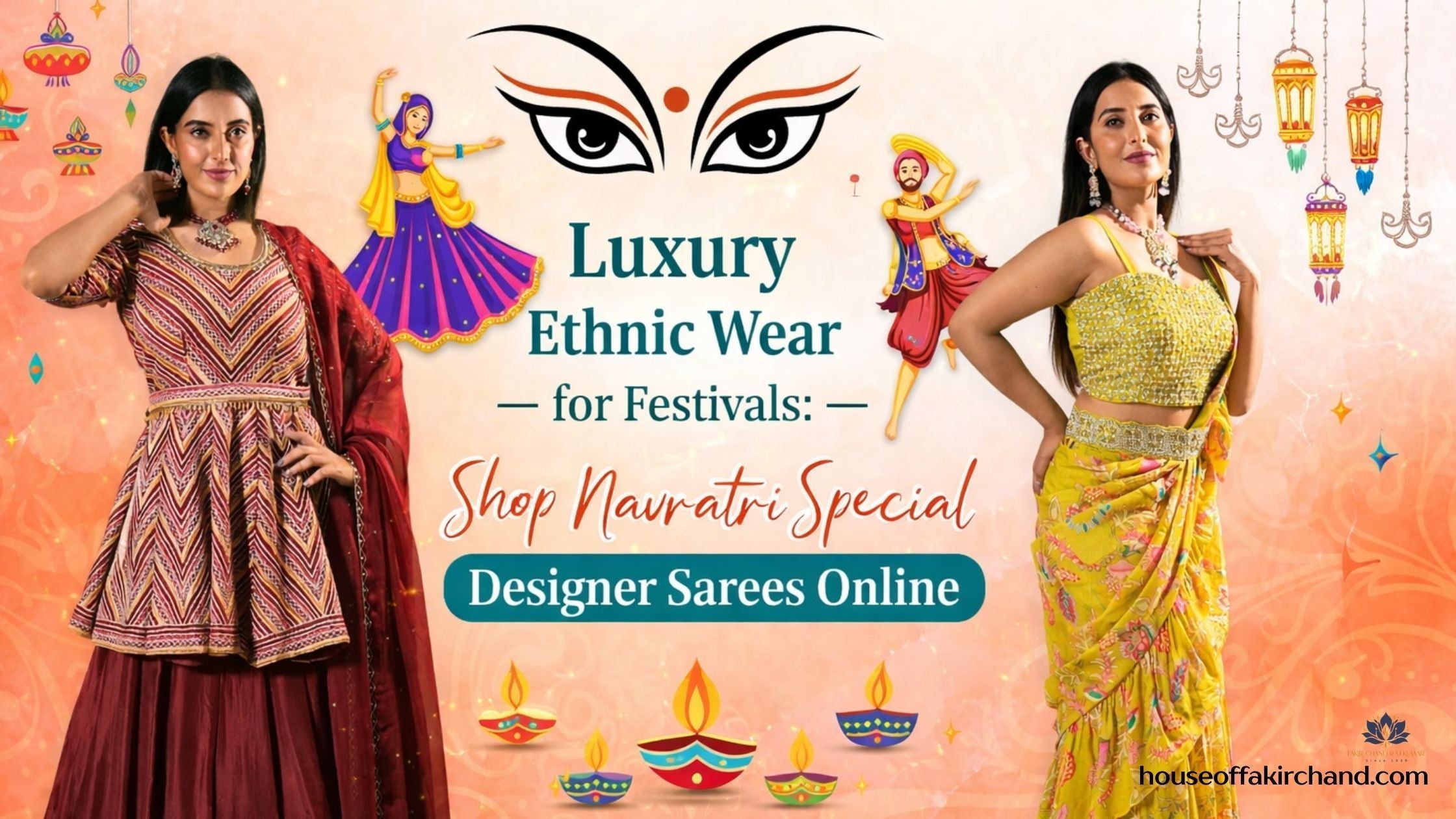 Luxury Ethnic Wear for Festivals: Shop Navratri Special Designer Sarees Online