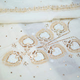 Adaa Dyeable Malmal Chikankari Kamdani Suit