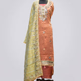 dyeable mal chanderi chikankari syuit dupatta