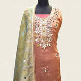 dyeable mal chanderi chikankari syuit dupatta