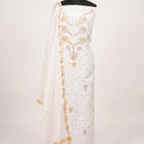 dyeable mal chanderi chikankari syuit dupatta
