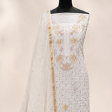 dyeable mal chanderi chikankari syuit dupatta