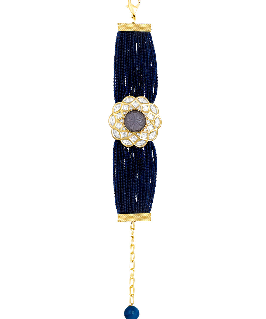Designer Gold brass polish with kundanpolki,Kediya moti