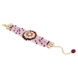 Designer gold brass polish with  Kundan Polki, Agate