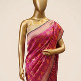 Hot Pink Pure Katan Silk Patola Saree
