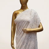 Lucknowi Chikankari Pure Georgette Saree