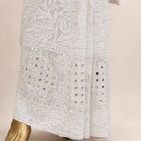 Lucknowi Chikankari Pure Georgette Saree