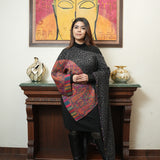 Versatile Hand-Embroidered Multi-Color Pashmina Cape