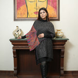 Versatile Hand-Embroidered Multi-Color Pashmina Cape