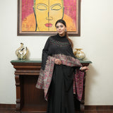 Versatile Hand-Embroidered Multi-Color Pashmina Cape with ski