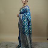 pure katan silk handloom saree blouse