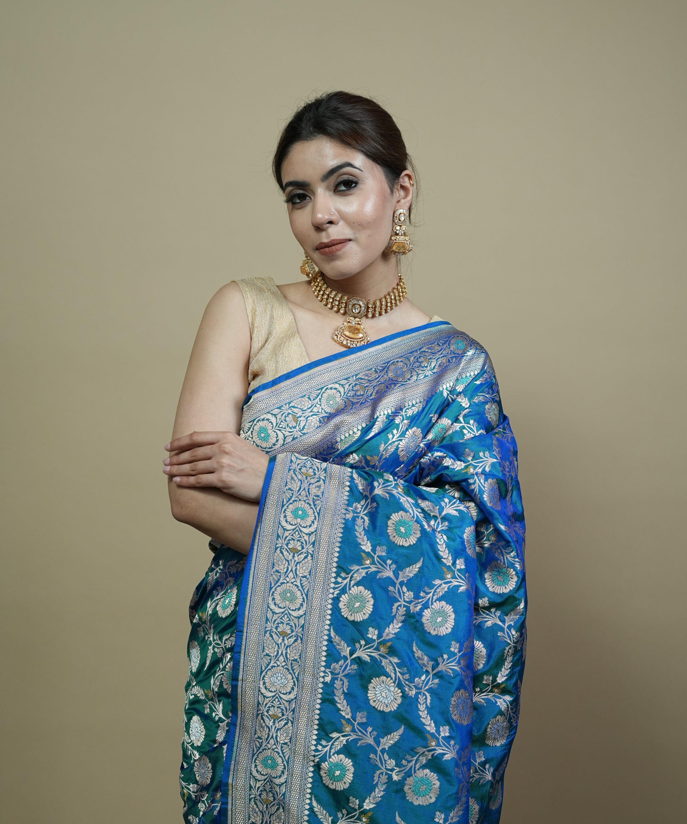 pure katan silk handloom saree blouse