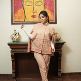 Majestic Pashmina Cape with Intricate hand embroidery and Coordinated Pants