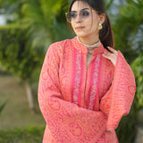 Pashmina embroidered jacket Set