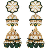 Designer Gold Polish Brass with Mosanite Kundan Polki