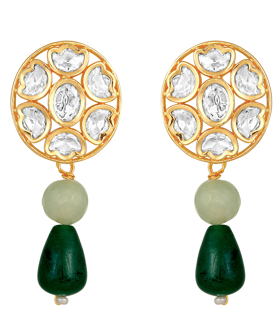 Designer Gold Polished Brass with Kundan