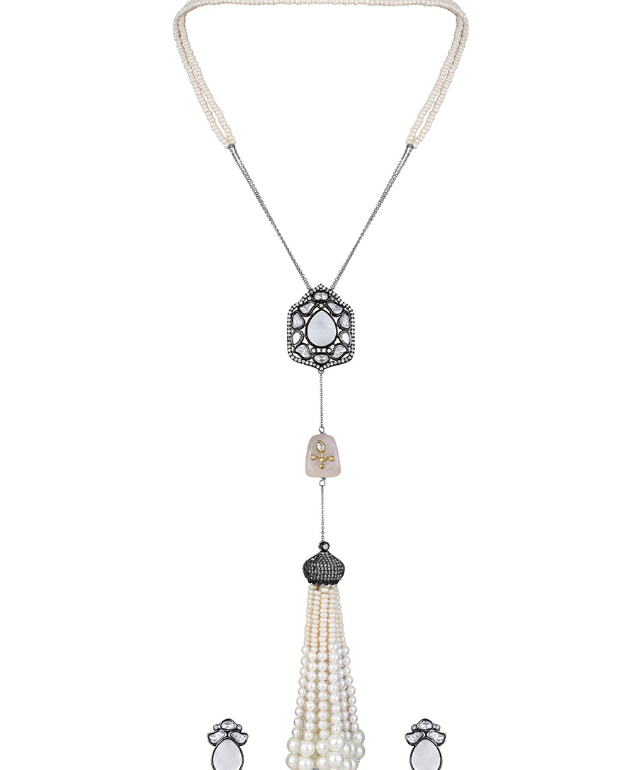 Designer Gold Polish Brass with  Mother of Pearl