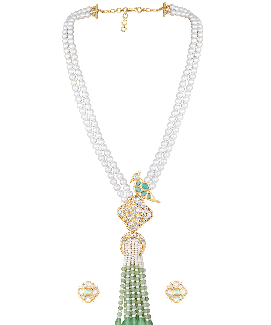Designer  Gold Polish Brass with Kundan Polki