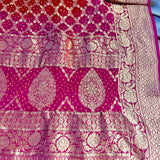 Designer hand woven Rai Bandhej Pure georgette Dupatta