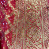 Designer hand woven Rai Bandhej Pure georgette Dupatta