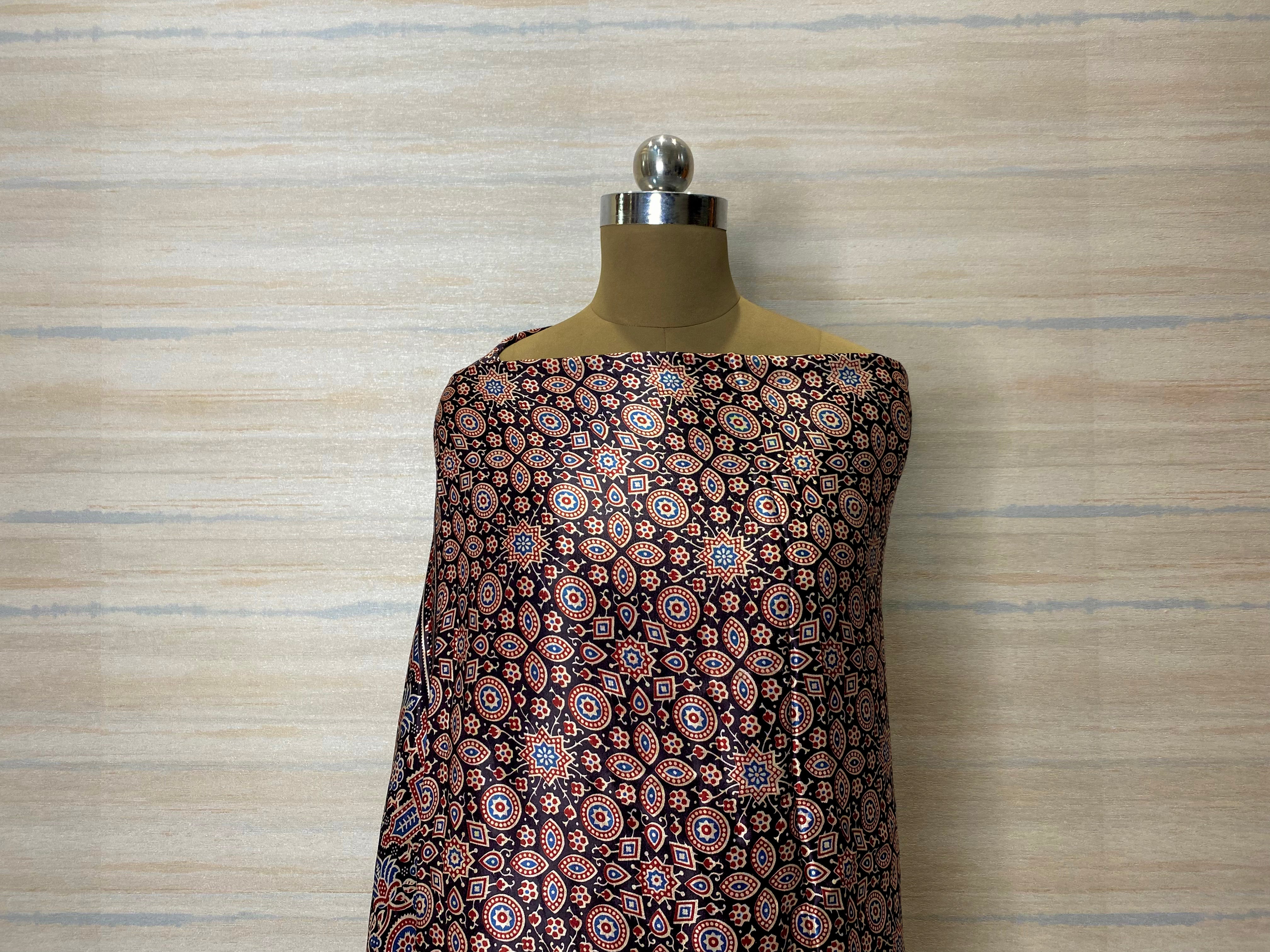 Designer Gajji Satin Ajrak Dupatta