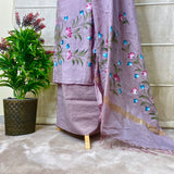 Hand-Painted Maheshwari Suit with Brushed Dupatta