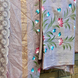 Hand-Painted Maheshwari Suit with Brushed Dupatta