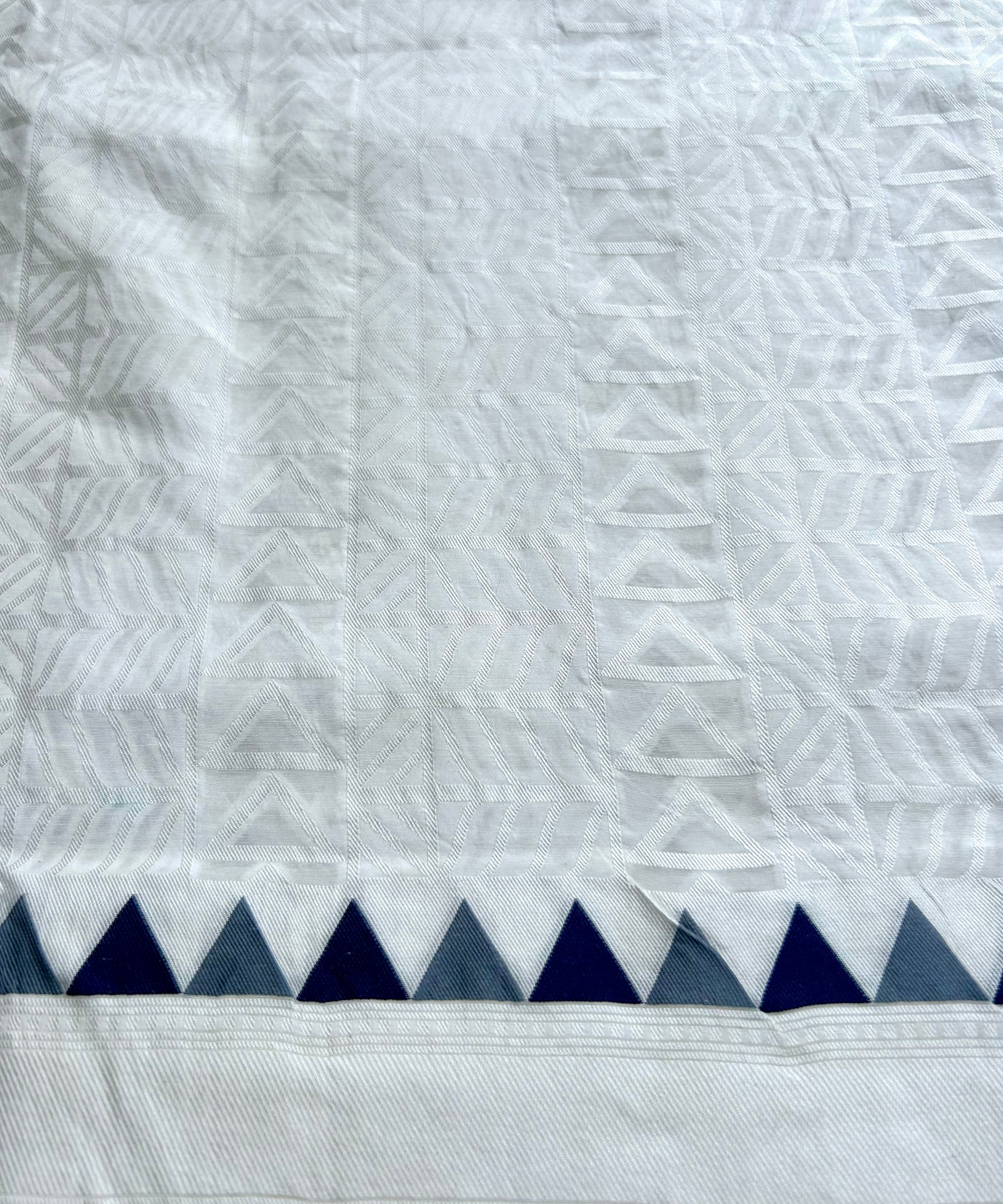 Off-White Zari Woven Mal Chanderi Unstitched Suit