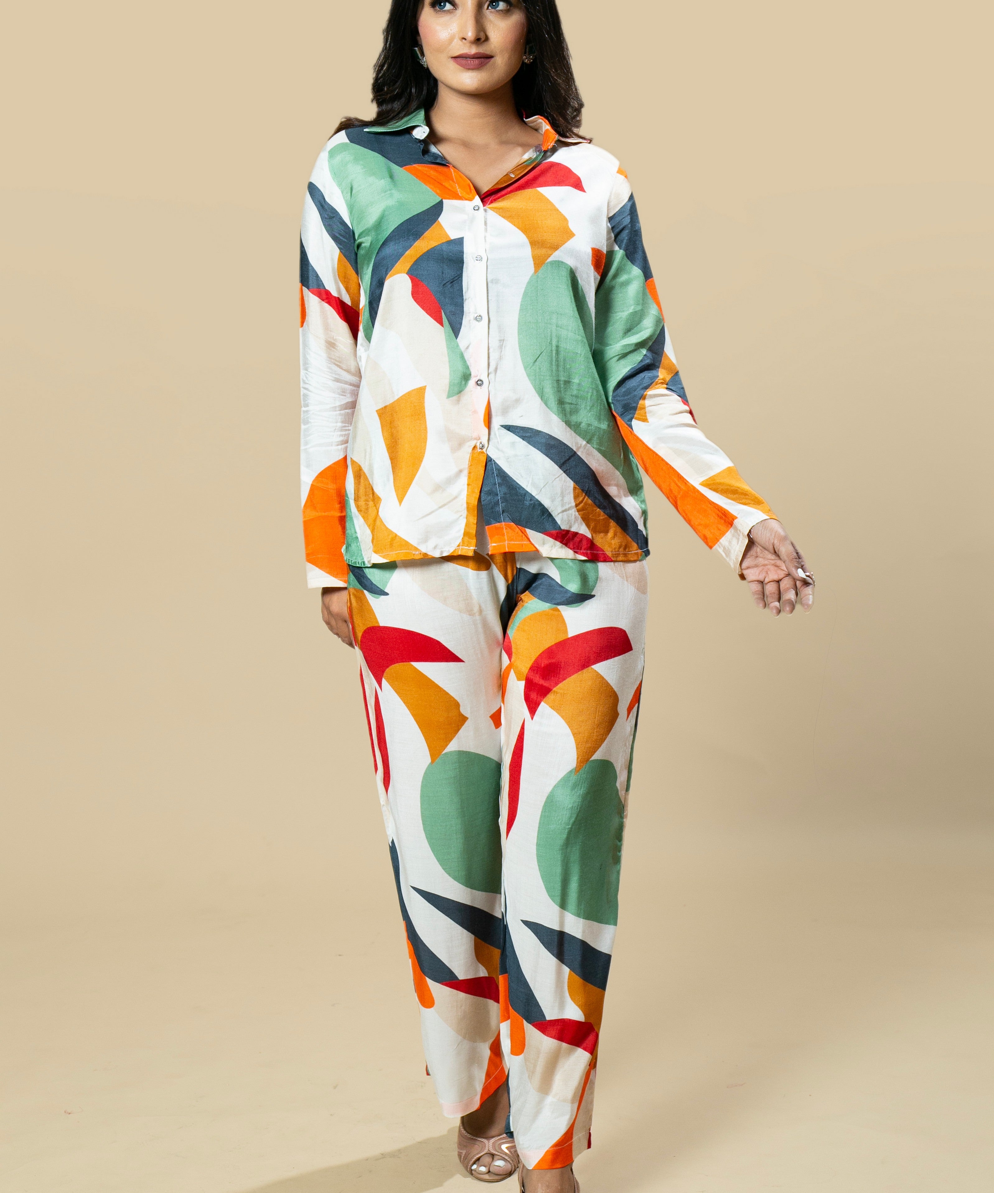 Summer Print Muslin Coord Set