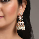 Designer  Gold Polish Brass with Kundan Polki