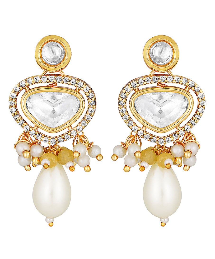 Gold Plated Kundan Earrings