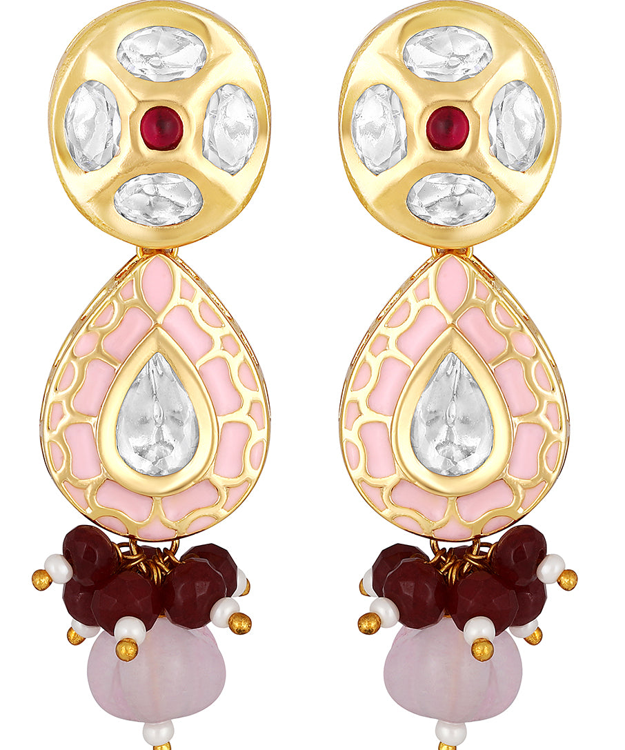 Gold Plated Kundan Earrings