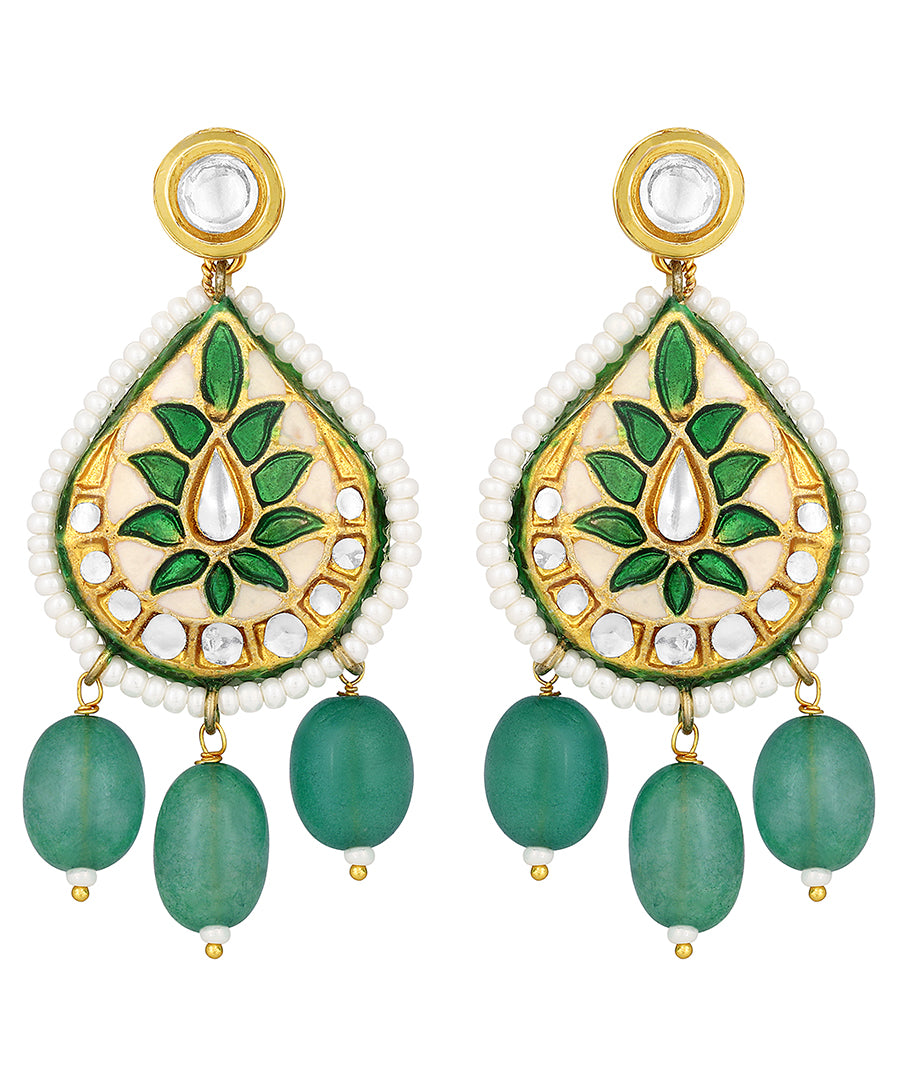 Gold Plated Kundan Earrings