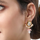Gold Plated Kundan Earrings
