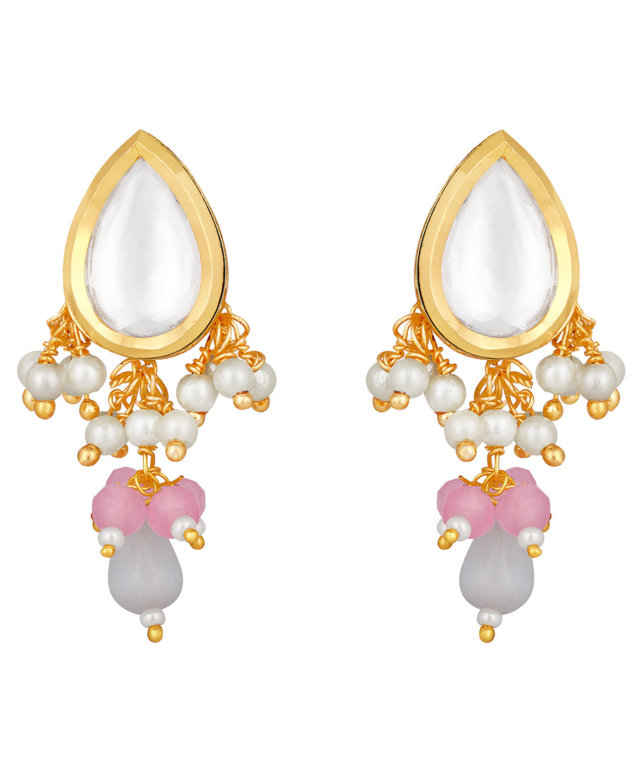 Gold Plated Kundan Earrings