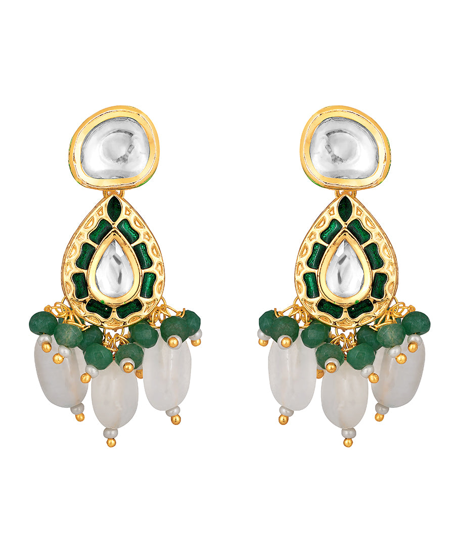 Gold Plated Kundan Earrings
