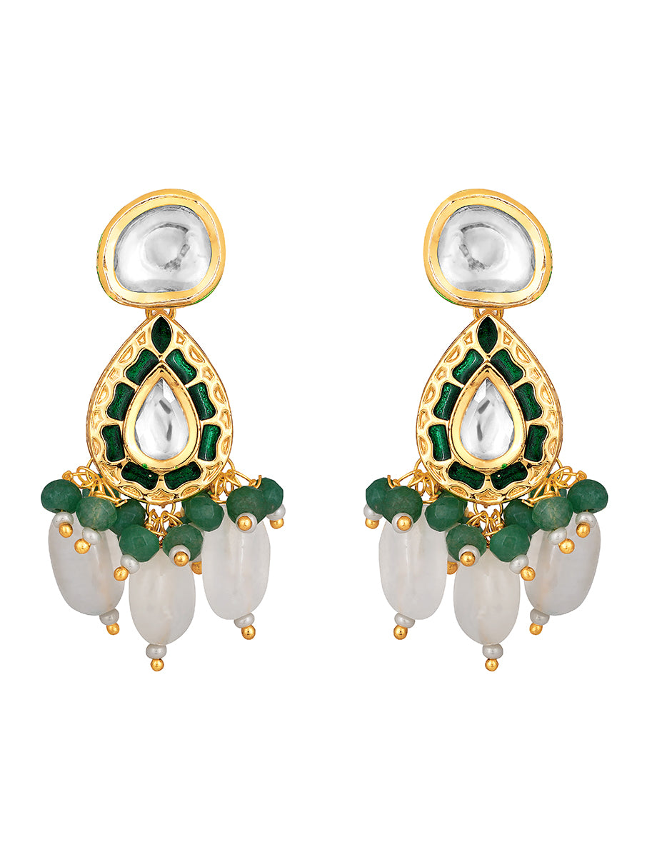 Gold Plated Kundan Earrings