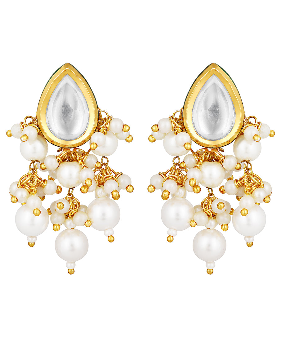 Gold Plated Kundan Earrings