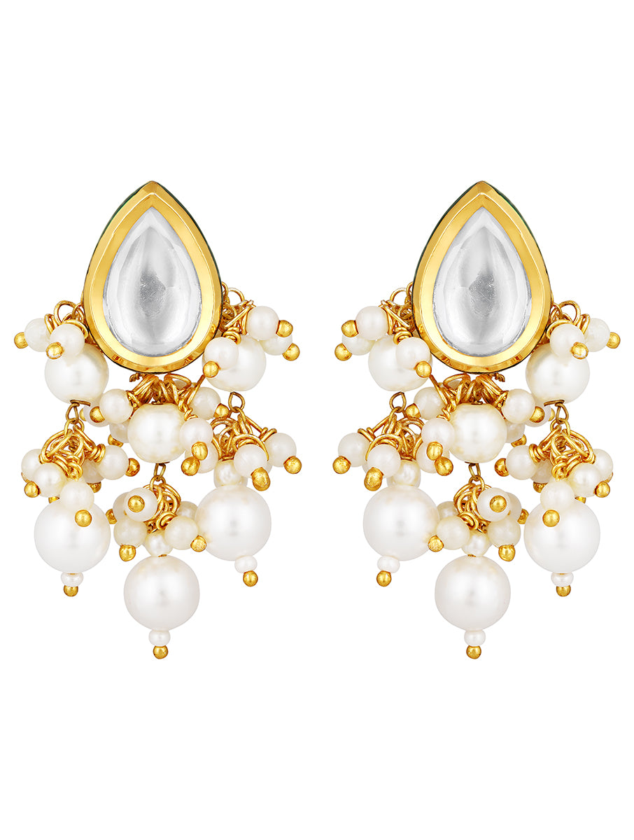 Gold Plated Kundan Earrings