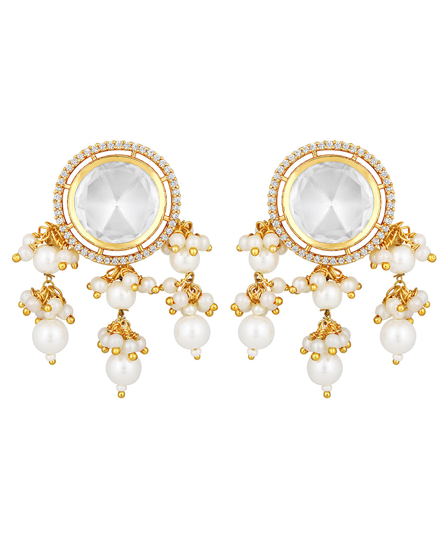 Gold Plated Kundan Earrings