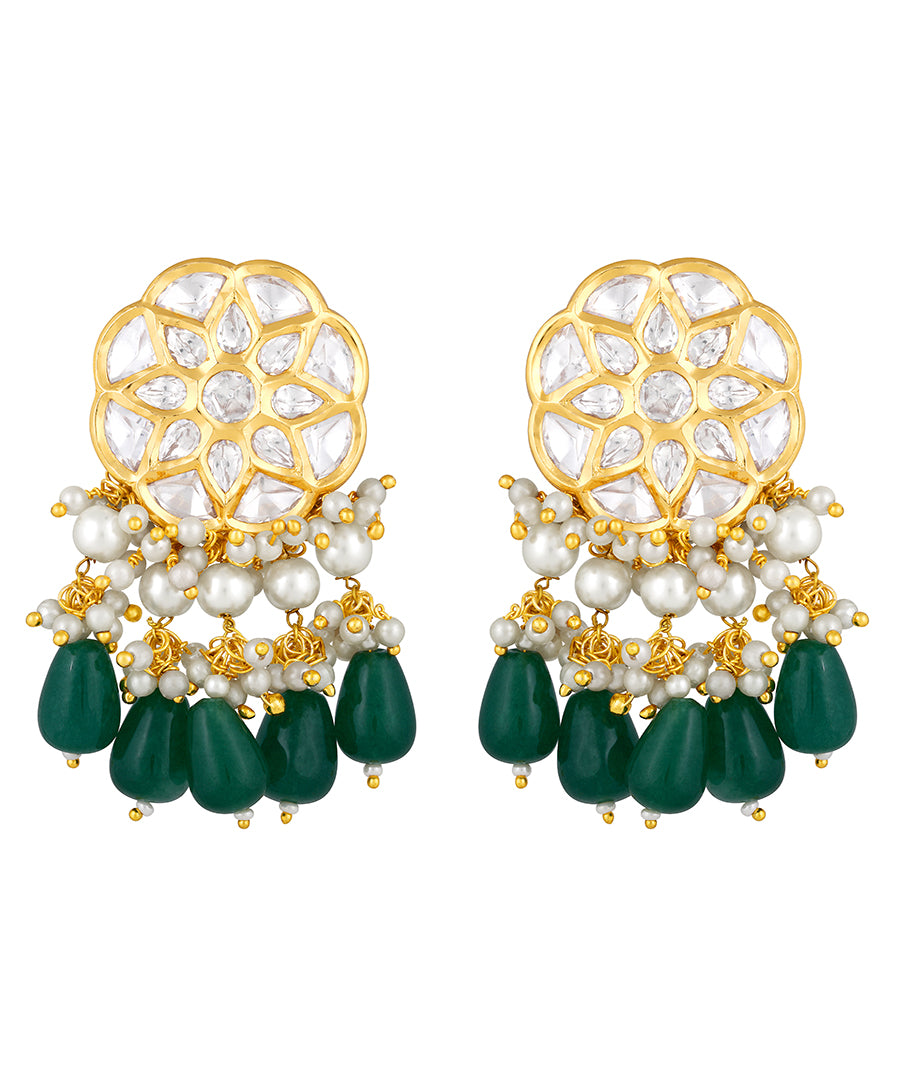 Gold Plated Kundan Earrings